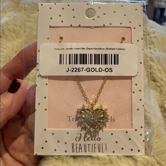 Treasure Jewels “Heart Me” Gold Heart Necklace with 18” Chain NWT - Picture 2 of 7